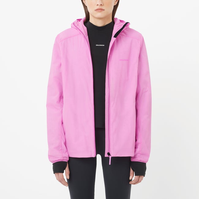 Vindjakke Salomon Mountain Flex Hooded Jacket Lyserød | LC2607300, 0