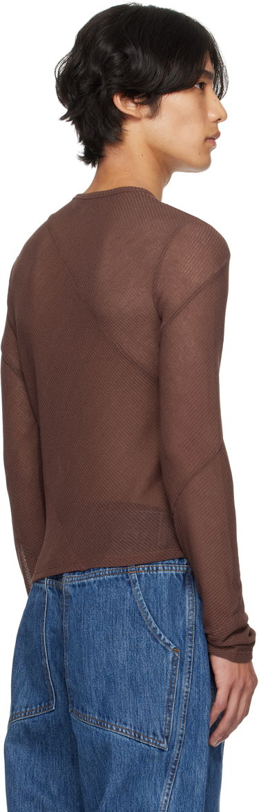 T-shirt Eckhaus Latta Eckhaus Latta Spiral Long Sleeve T-Shirt Brun | 1107-EL-PF25-W, 2