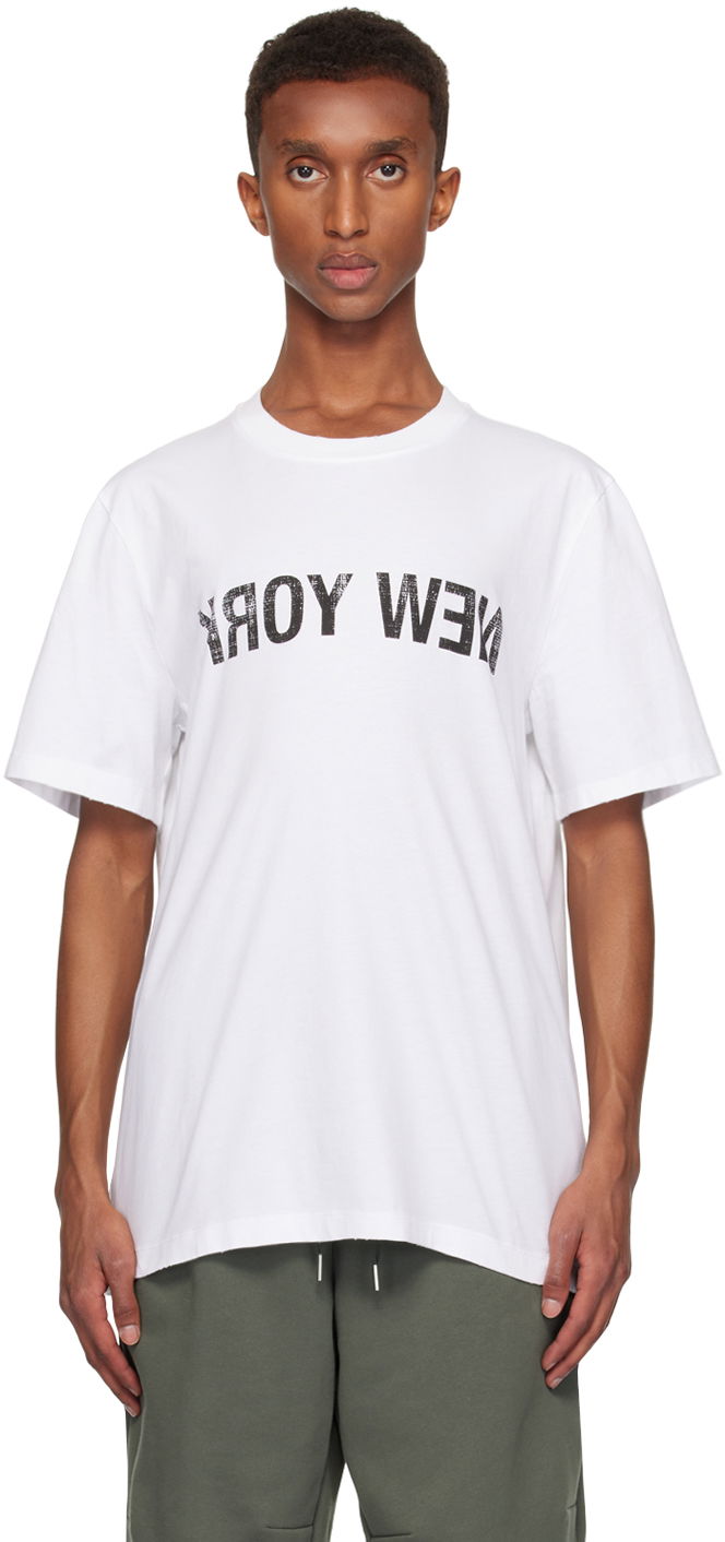 T-shirt Helmut Lang 'New York' Graphic T-Shirt Hvid | O06HM512