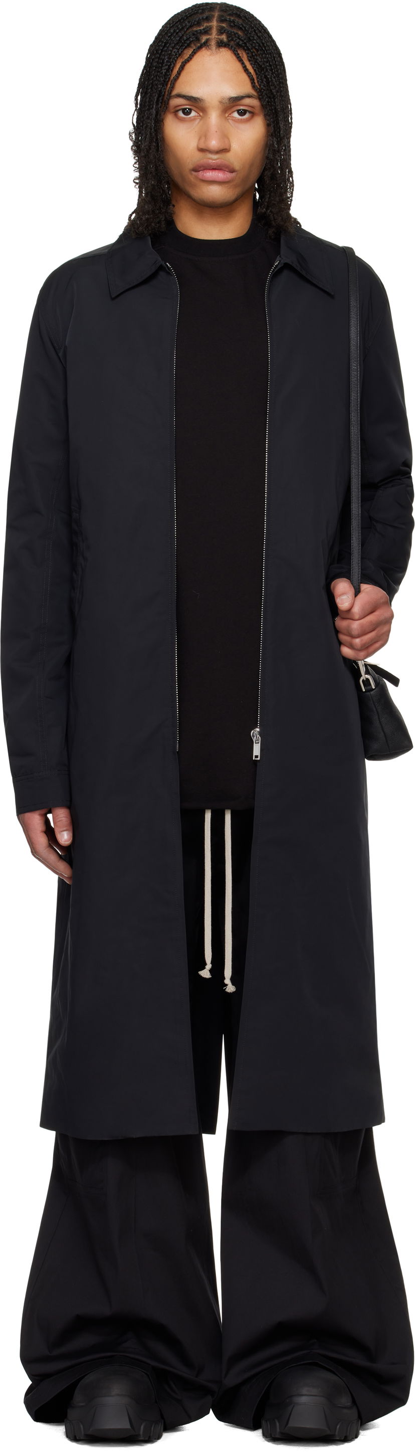 Trenchcoat Rick Owens Rick Owens Hollywood Brad Coat Sort | RU01E5971 FT