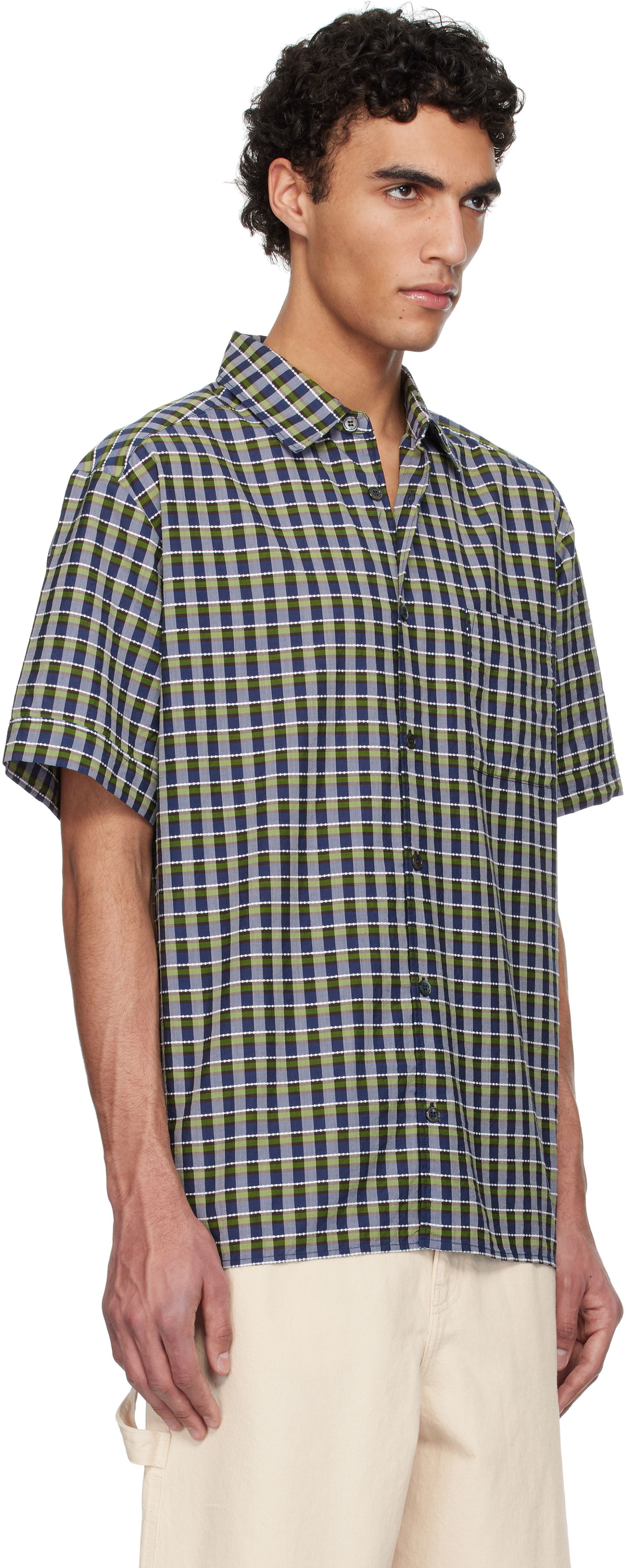 Skjorte A.P.C. A.P.C. Ross Plaid Short-Sleeve Shirt Flerfarvet | COHGA-H12541, 1