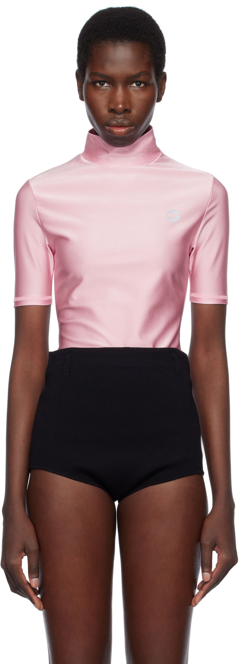 T-shirt Coperni Coperni High Neck Fitted Top Lyserød | COPJS20BISF5001