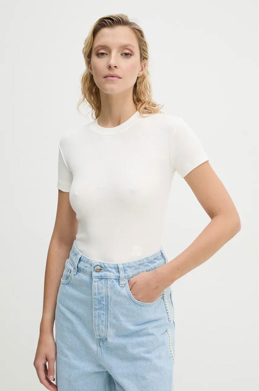 T-shirt Nanushka Axton Fitted Short Sleeve T-shirt Hvid | NW24PFTP2490