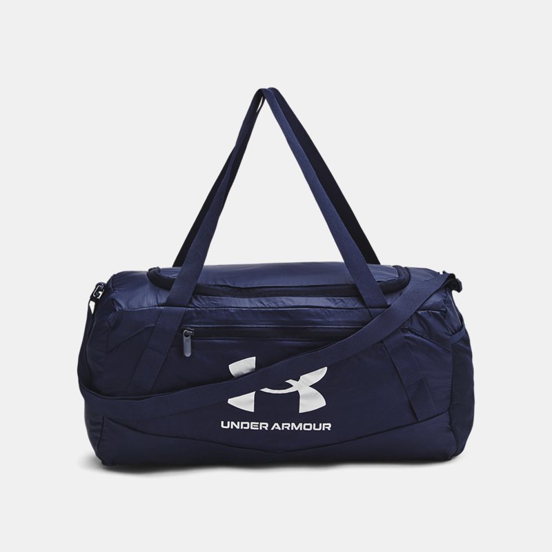 Rygsække og tasker Under Armour Hustle 5.0 verstaubare XS Duffle-Tasche Midnight Blaue Marine / Metallisch Silber EINHEITSGRÖSSE Sort | 1381927-410