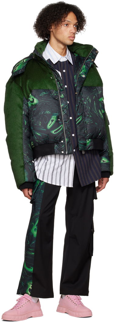 Puffer jakke Feng Chen Wang Feng Chen Wang Lacquerware Down Jacket Grøn | FUF14JK06, 3