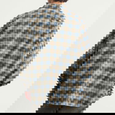 Skjorte Engineered Garments Engineered Garments Plaid Jacquard Work Shirt, Size Small Blå | 25F1A007-ZT230, 3