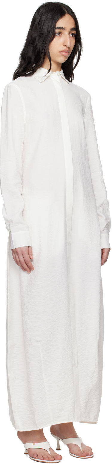 Kjole TOTEME TOTEME Parachute Shirt Maxi Dress Hvid | 251-WRD4489-FB0368, 1