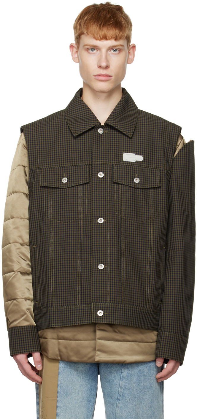 Jakke Feng Chen Wang Feng Chen Wang Layered Jacket Brun | FMF14JK22