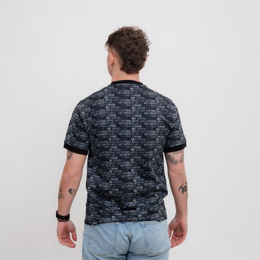 T-shirt Emporio Armani EA7 Emporio Armani All-Over Logo Print T-Shirt Sort | 7M000208-AF12874-UC001, 1