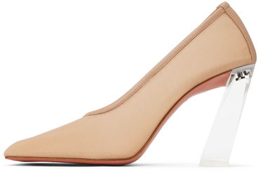 Sneakers og sko Amina Muaddi Half Glass Pump Heels Beige | CHARLOTTE GLASS MESH PUMP 95, 2