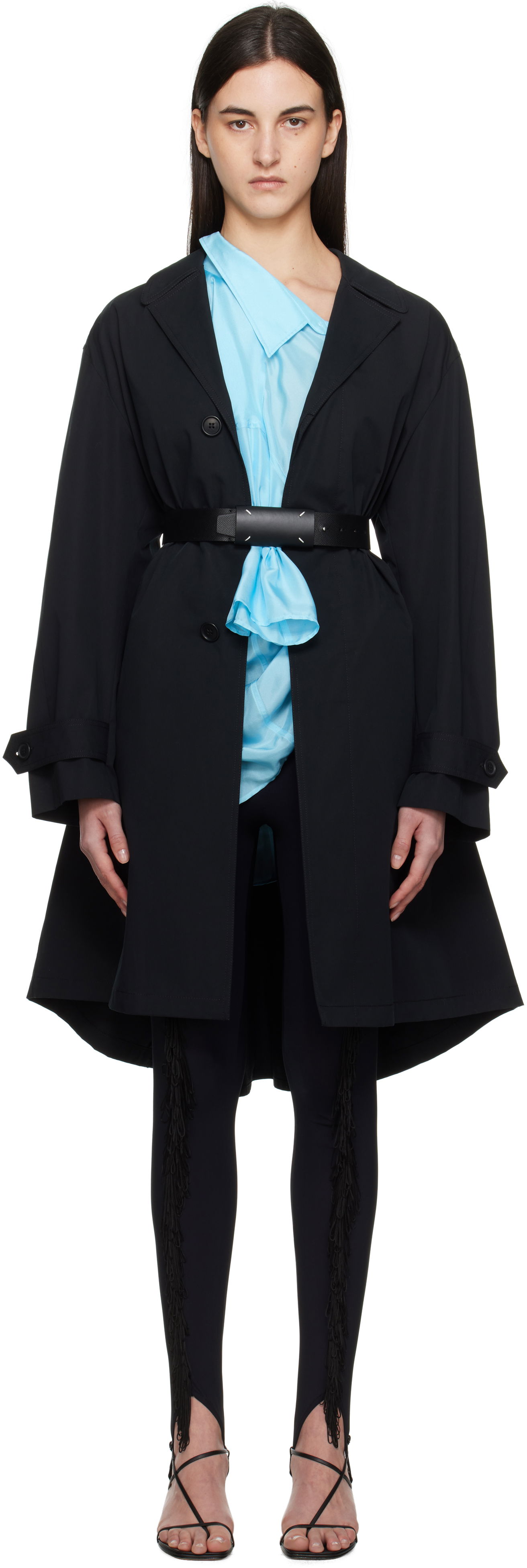 Trenchcoat Maison Margiela MM6 Maison Margiela Spliced Trench Coat Sort | S52AH0078 S78537, 0