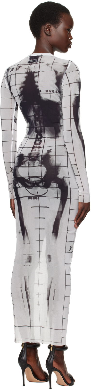 Kjole Jean Paul Gaultier Jean Paul Gaultier 'The Squeletor' Maxi Dress Hvid | 25/33-F-RO309-T580-0100, 2