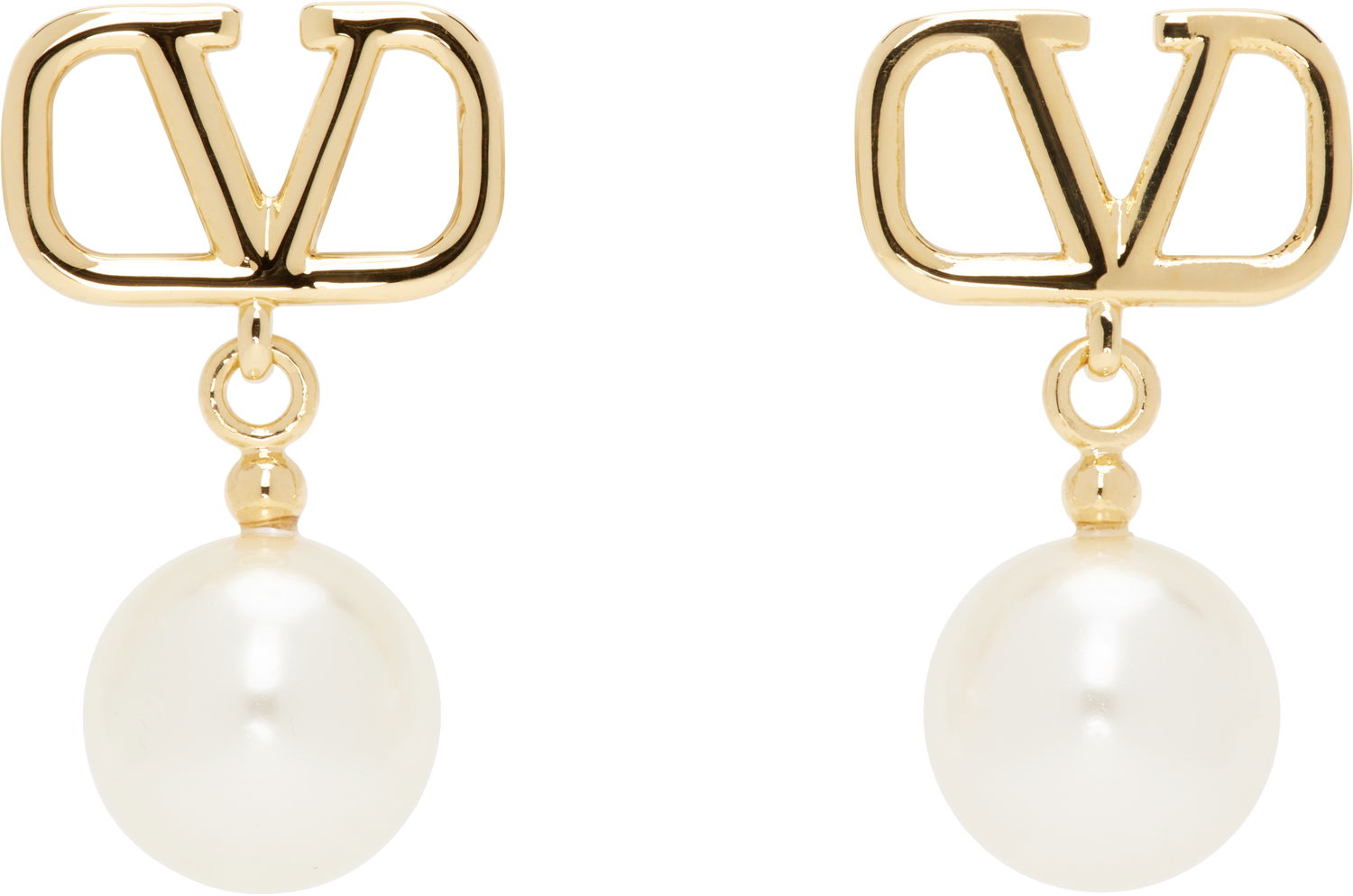 Øreringe Valentino Valentino Garavani VLogo Signature Pearl Drop Earrings Metalisk | 6W2J0E36UXM, 0