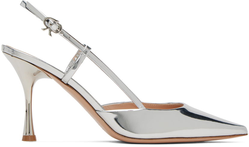 Sneakers og sko Gianvito Rossi Women's Slingback Metallic Pumps Metalisk | G95335.85LAC.MET
