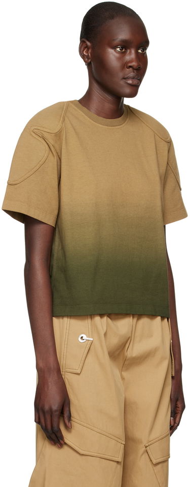 Crop top Dion Lee Sunfade Gradient Cropped T-Shirt Brun | C3090R23, 1