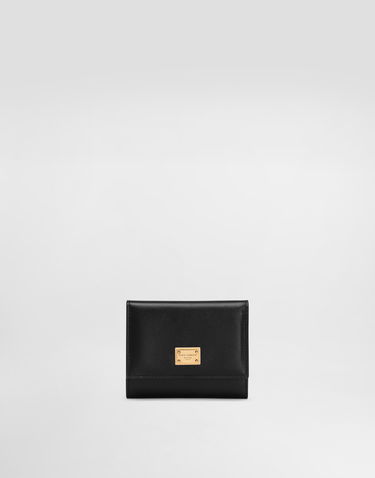 Tegnebog Dolce & Gabbana Dolce & Gabbana Plongé Calfskin Wallet Sort | BI0770A9S2580999, 0