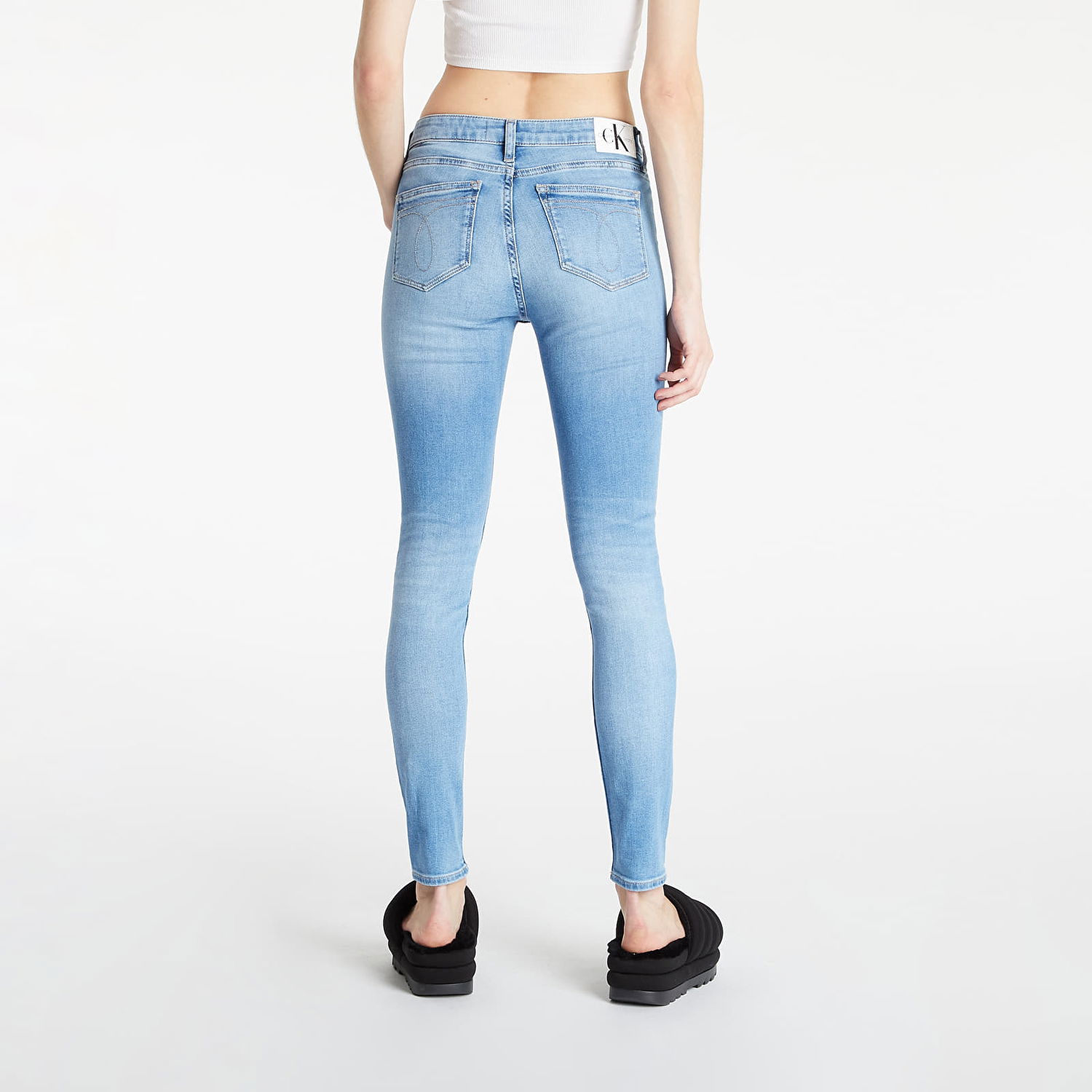 Jeans CALVIN KLEIN Jeans Mid Rise Skinny Jeans Denim Blå | J20J218619 1A4, 1