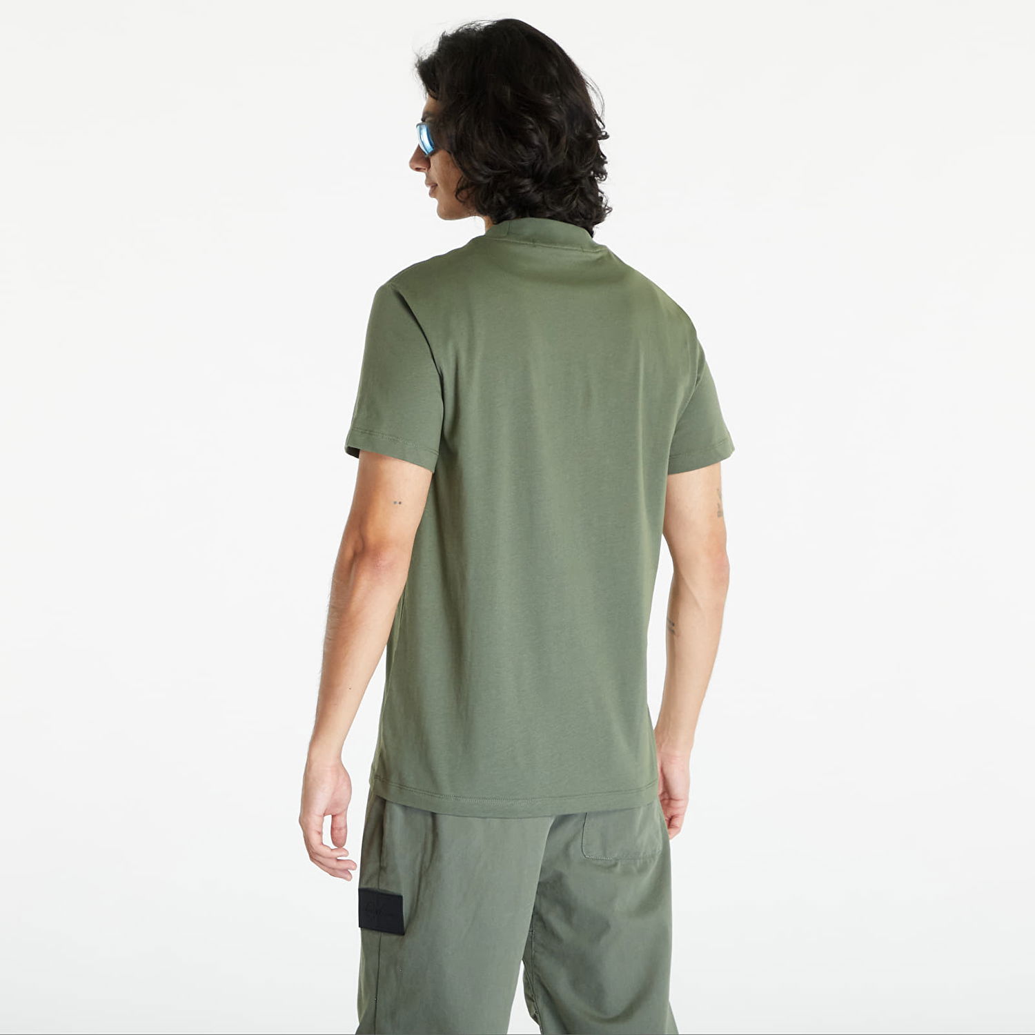 T-shirt CALVIN KLEIN Jeans Mix Media Short Sleeve Tee Green Grøn | J30J323997 LLP, 1