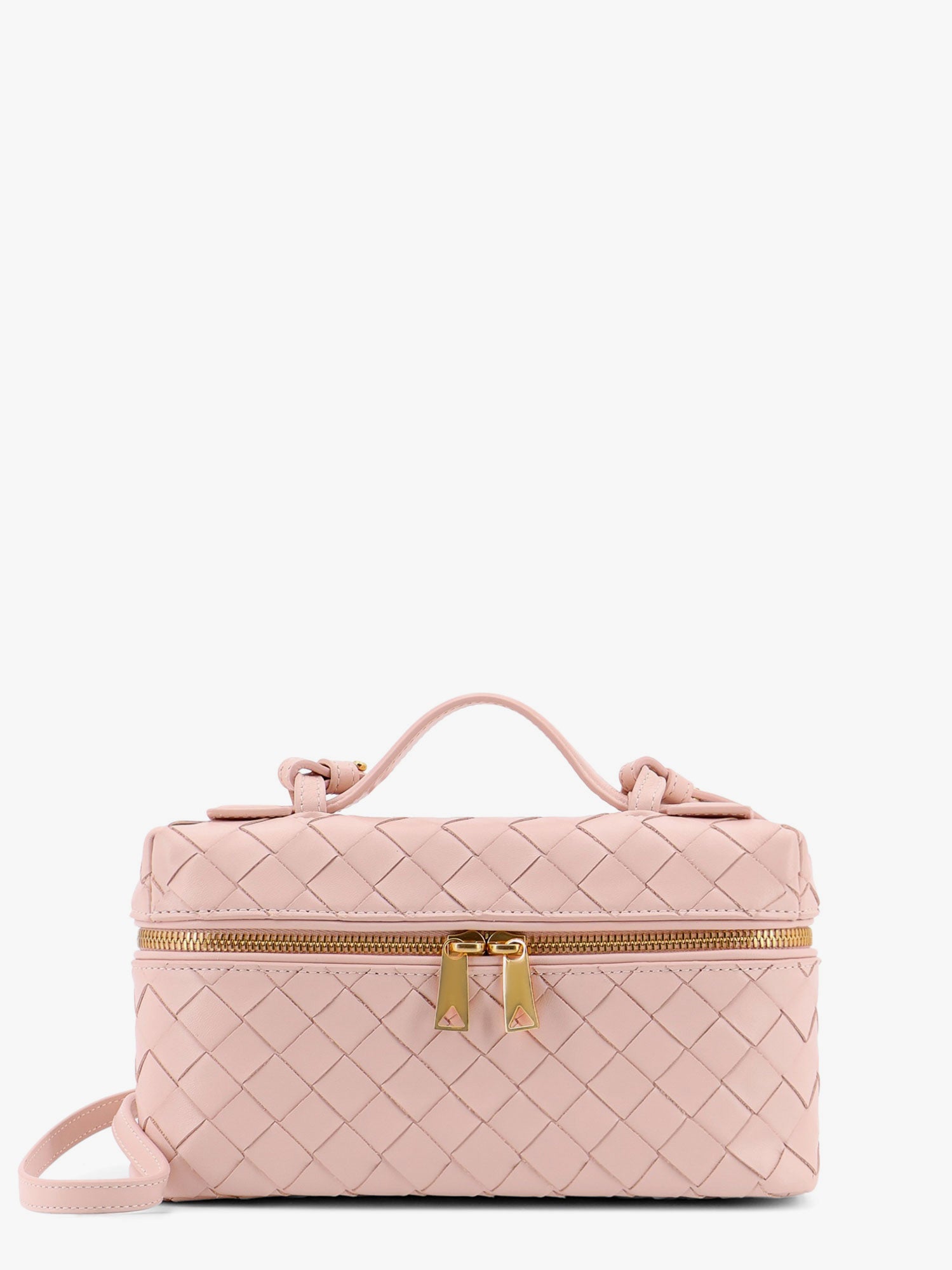 Håndtaske Bottega Veneta Pink Intrecciato Leather Vanity Case Lyserød | 789109V3IV16805, 0
