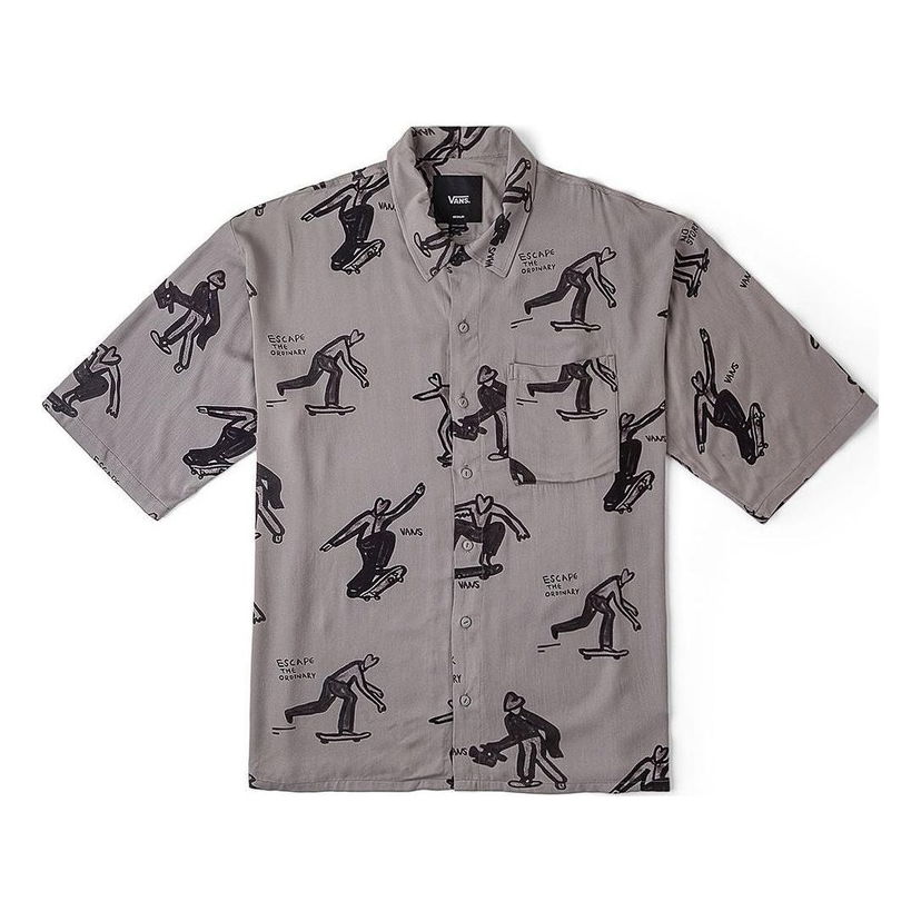 Skjorte Vans Asia Artist Collection Graphic Shirt Grå | VN000J2XDGC