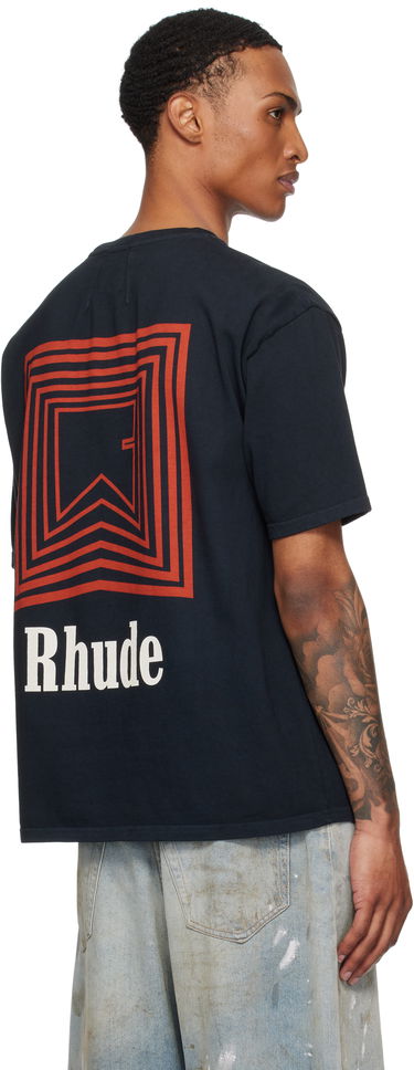 T-shirt Rhude Rhude Chevron Logo Graphic Tee Sort | RHPF25TT21012, 2