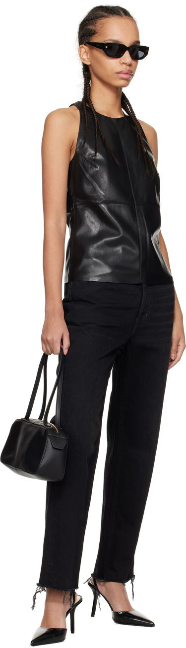 Tanktop Nanushka Nanushka Teza Faux-Leather Tank Top Sort | NW24CRTP03999, 3