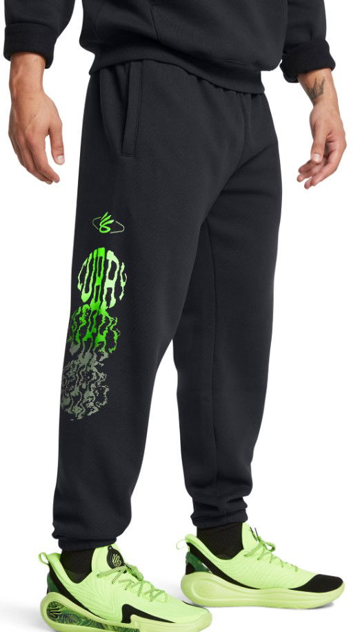 Joggingbukser Under Armour Under Armour Curry Splash Graphic Joggers Sort | 1387607-001, 0