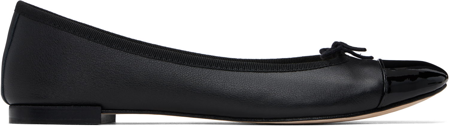 Tøj Repetto Repetto Flora Bi-Material Ballerina Flats Sort | V639VVEN, 0