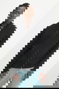 High-Neck Full-Zip Knit Cardigan SANIKLAS