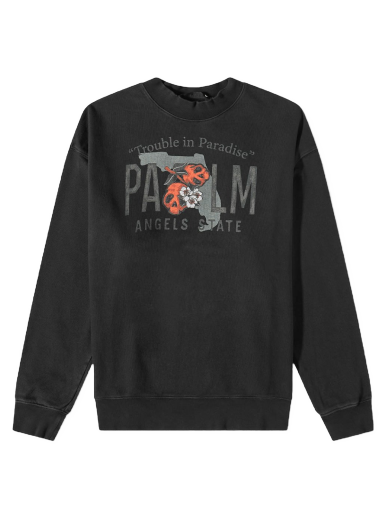 Sweatshirt Palm Angels East Coast Vintage Crew Sweat Sort | PMBA065S23FLE0031055