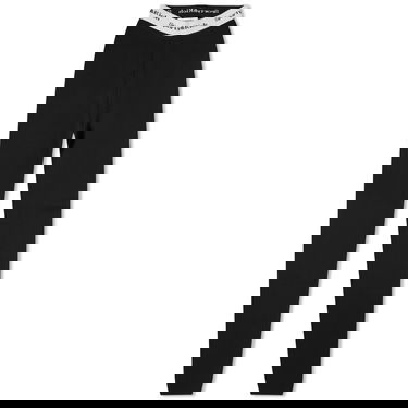 Leggings Sporty & Rich Serif Logo Ribbed Leggings Sort | LEAW2312BK-BLK, 0