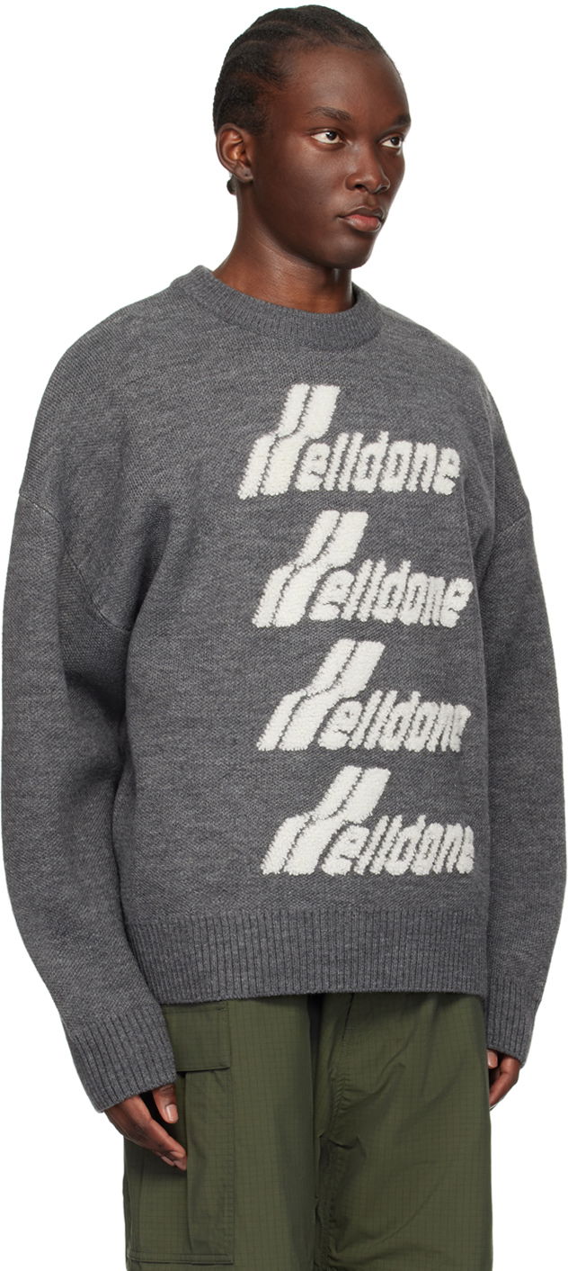 Sweater We11done Jacquard Knit Sweater Grå | WD-KO1-22-666-U-GY, 1