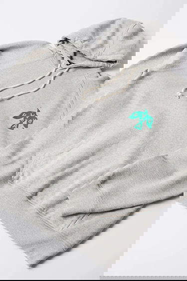 Sweatshirt By Parra CROW LOGO Raglan Sleeve Hooded Sweatshirt Grå | 54325, 4
