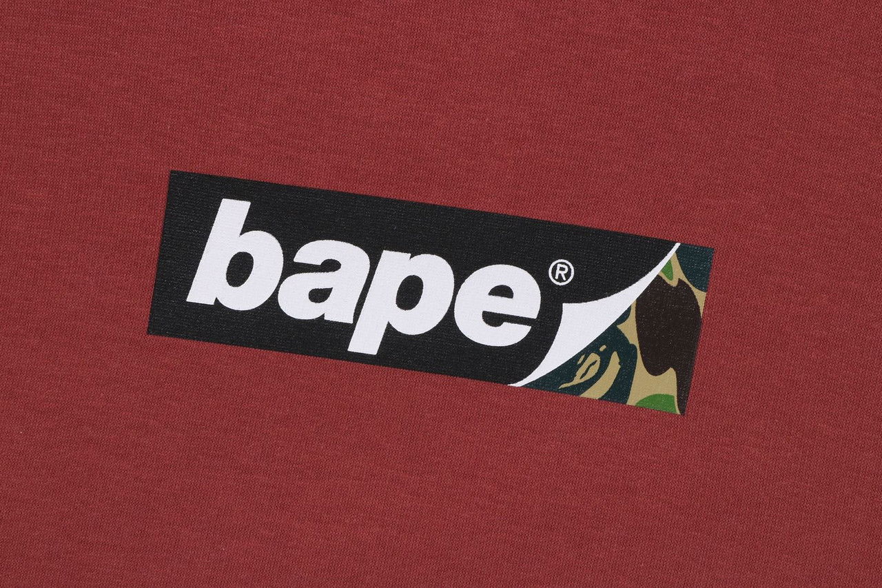 Sweatshirt BAPE A Bathing Ape Smooth Logo Relaxed Fit Hoodie Size M Rød | 001PPJ201005M-BRG, 1