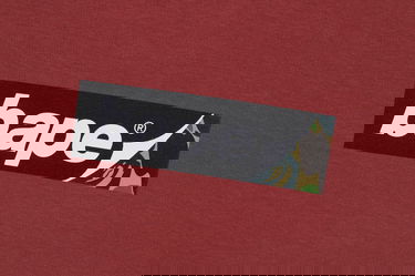 Sweatshirt BAPE A Bathing Ape Smooth Logo Relaxed Fit Hoodie Size M Rød | 001PPJ201005M-BRG, 1