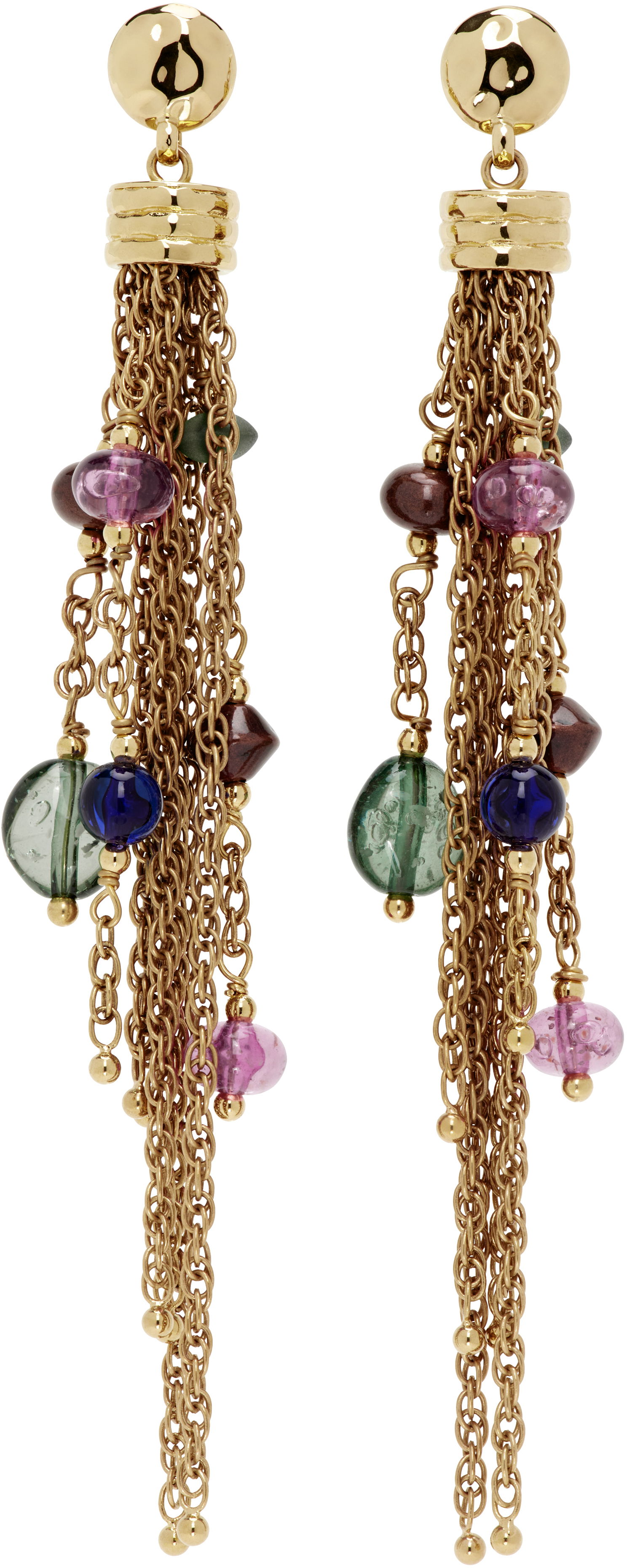Øreringe CHLOÉ Chloé 'The Chloé Pompoms' Chain Drop Earrings Flerfarvet | CHC25SFE10RPL, 0