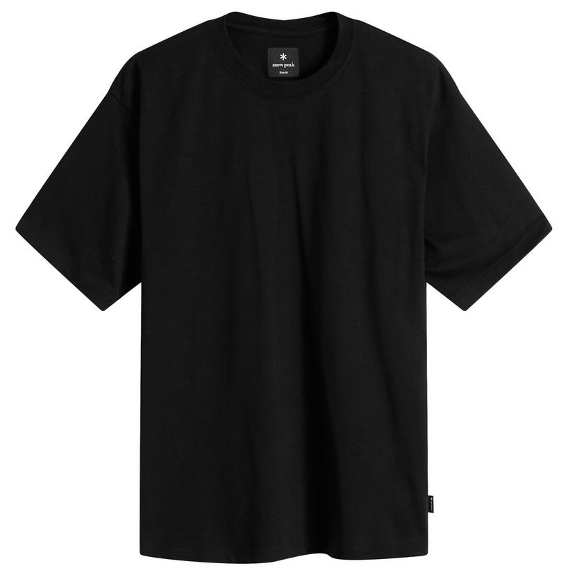 T-shirt Snow Peak Back Printed Logo T-Shirt, Size Small Sort | NSD-TS-25AU004-BLK