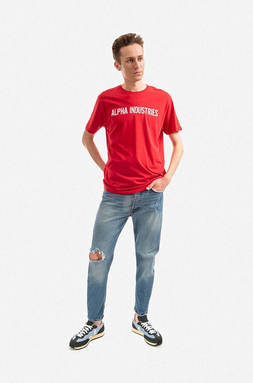 T-shirt Alpha Industries T-Shirt With Print Rød | 116512.451, 1