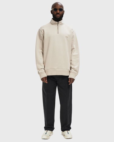Sweatshirt ØLÅF Signature Zip Mock Sweatshirt Beige | M990204-CEMENT, 1