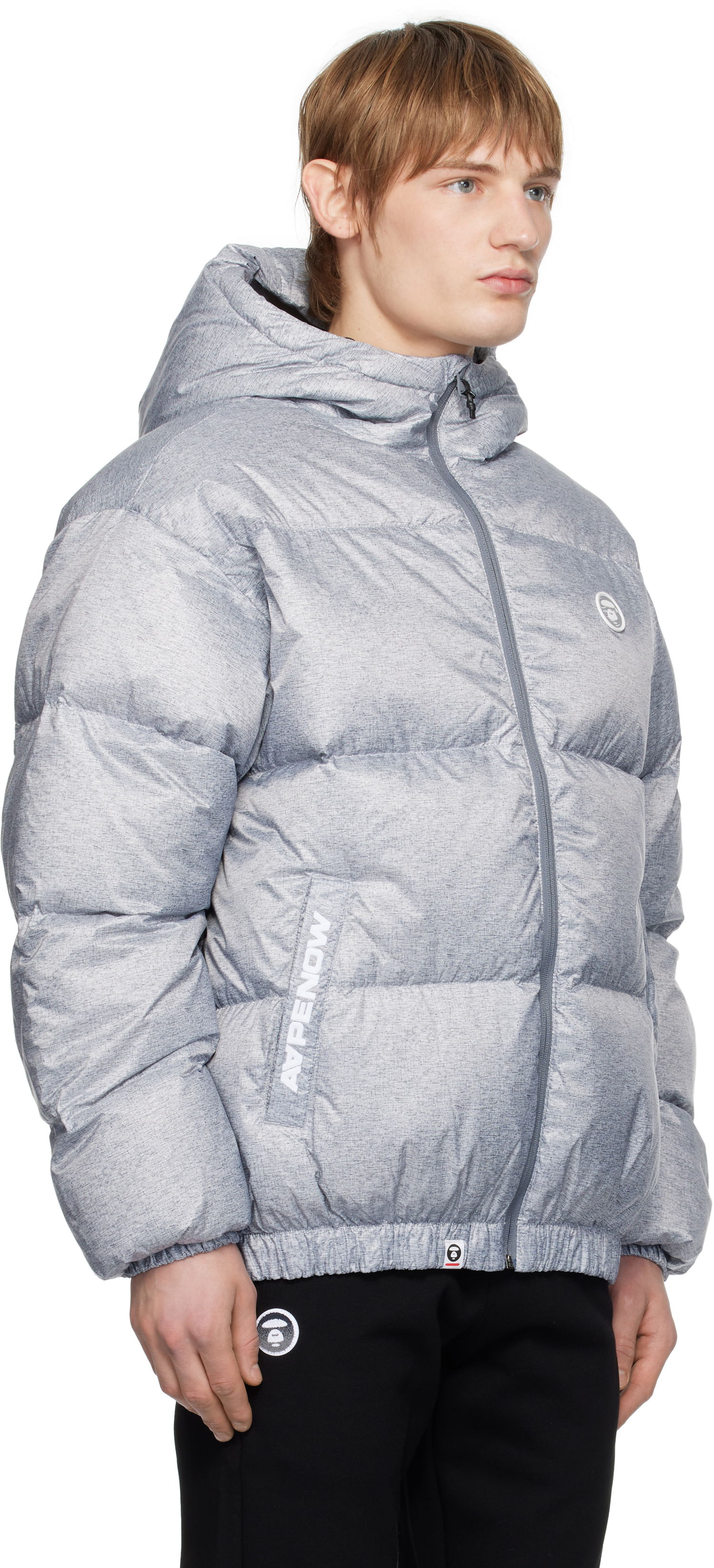 Puffer jakke AAPE by A Bathing Ape AAPE by A Bathing Ape 'AAPE NOW' Down Jacket Grå | AAPDNM7654XANGY2, 1