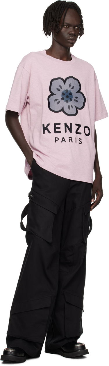 T-shirt KENZO Kenzo Paris 'Boke Flower' Embroidered Oversized T-Shirt Lyserød | FF65TS4574SI, 3