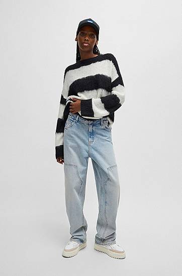 Jeans BOSS Baggy Fit Rigid Denim Jeans Blå | 50531711, 1