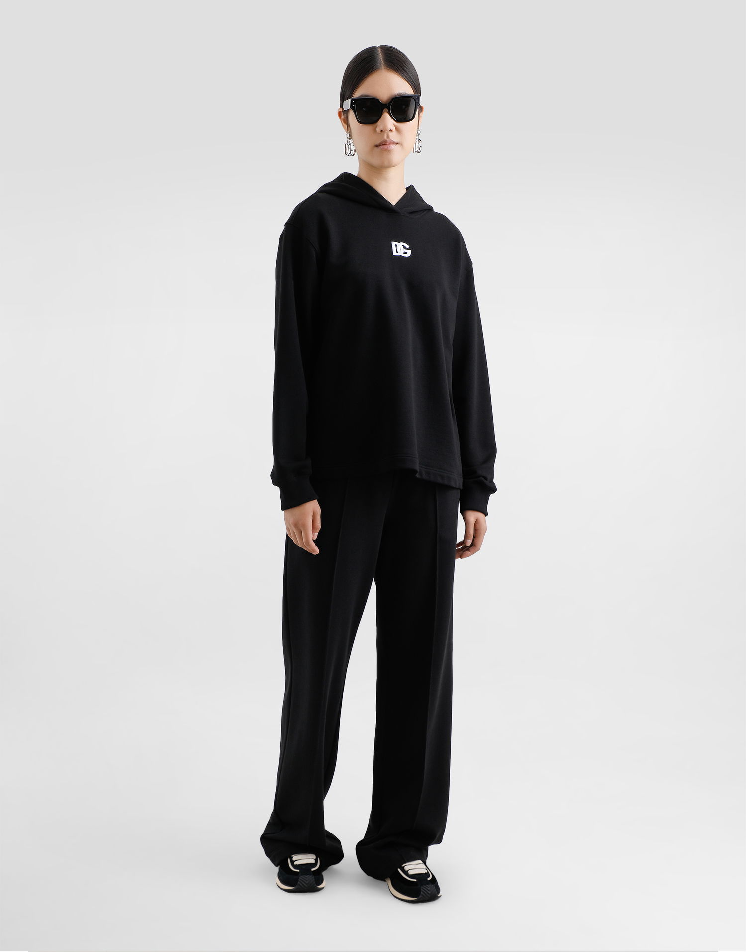 Joggingbukser Dolce & Gabbana Dolce & Gabbana Flared Jogging Pants with DG Logo Sort | FTC93ZGDCYCN0000, 1