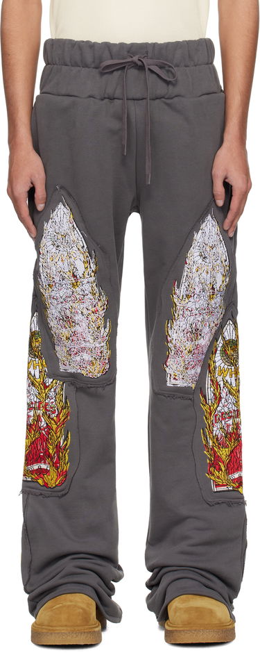 Joggingbukser Who Decides War Who Decides War Triple Flame Glass Sweatpants Grå | 1121110021SS25, 0