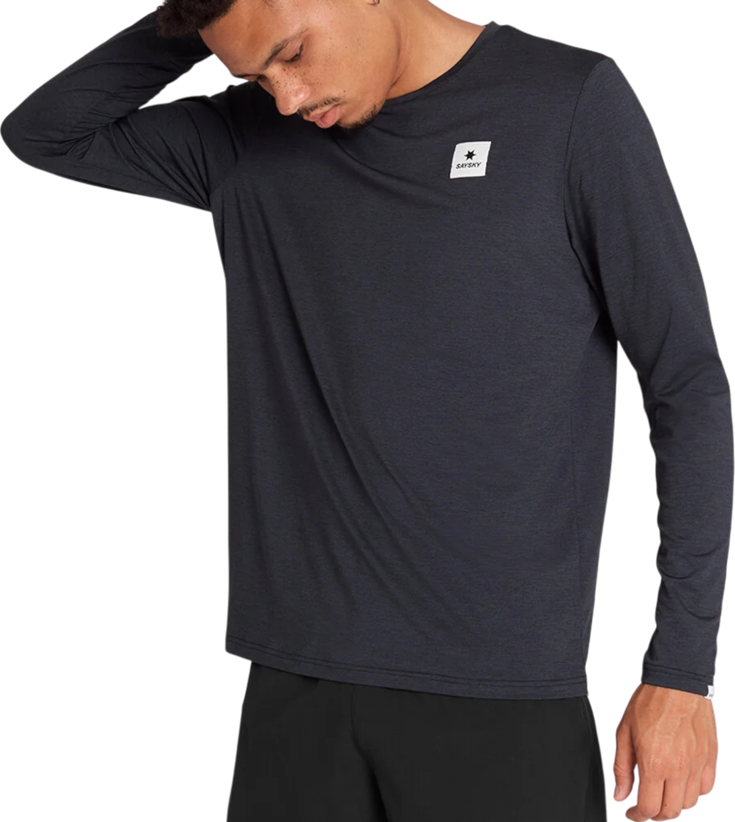 T-shirt Saysky Reflective Logo Pace Long Sleeve T-Shirt Grå | omrls20c9001-omrls20c9001