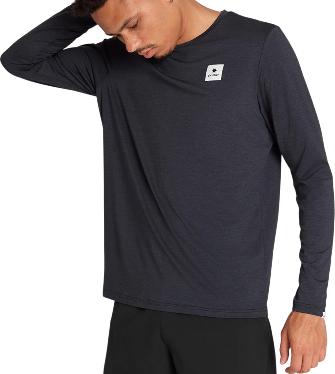 T-shirt Saysky Reflective Logo Pace Long Sleeve T-Shirt Grå | omrls20c9001-omrls20c9001, 0