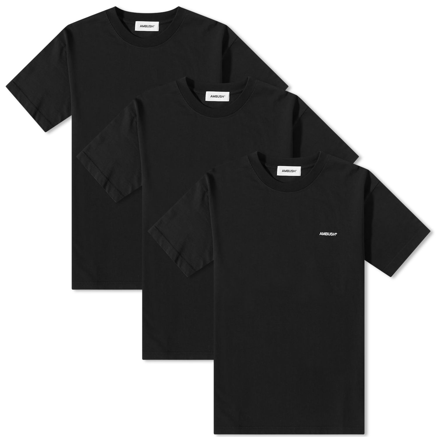 T-shirt Ambush 3 Pack Logo Tee Sort | BMAA035S23JER0021000, 0