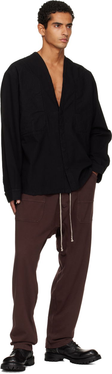 Skjorte Rick Owens Concordians Larry Jumbo Fogpocket Shirt Sort | DU02E7298 CL, 3