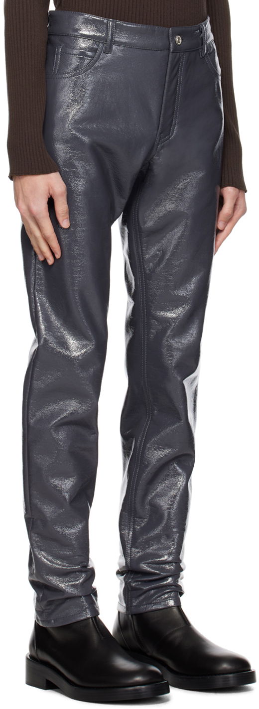 Jeans Courrèges Crinkled Slim-Fit Trousers Grå | 123CPA022VY0014, 1