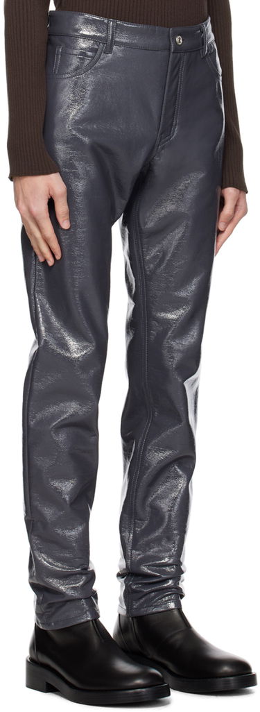 Jeans Courrèges Crinkled Slim-Fit Trousers Grå | 123CPA022VY0014, 1
